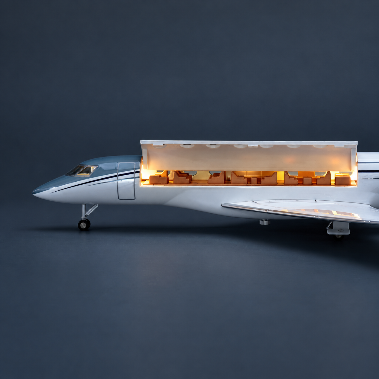 Gulfstream G650ER 1:50 Scale LED Private Jet Model