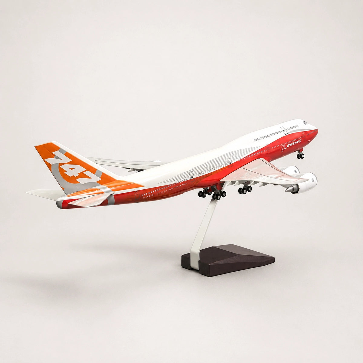 Boeing 747-8 Intercontinental Prototype Sunrise Livery Edition 1/160 Resin Aircraft Model with LED Lights