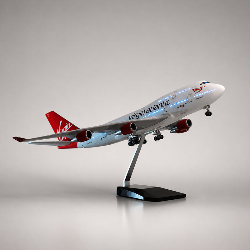 Virgin Atlantic Boeing 747-400 Aircraft Model – Diecast Resin Airplane Scale 1/150 - 47cm - 18.5 in