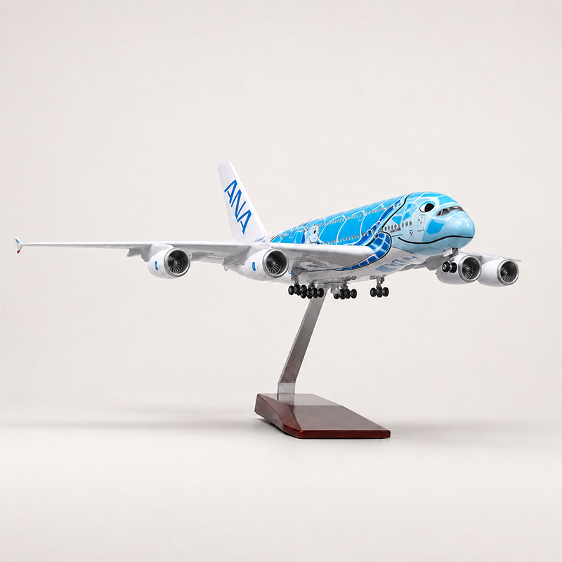 A380 ANA Japan Blue Turtle – 1:160 Scale – 47cm (18.5") LED Airplane Model
