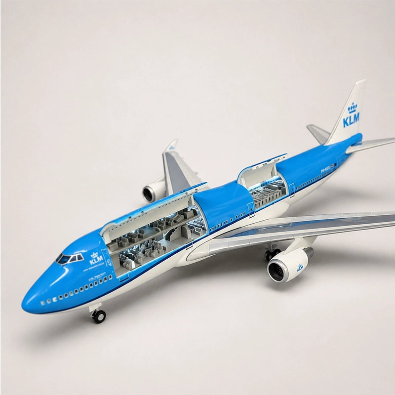 KLM BOEING 747-400 Opening Cabin Edition | Premium LED Collection | 1:157 Scale | 18.5 in
