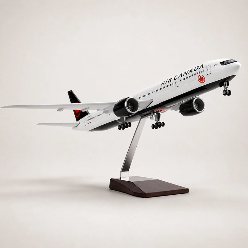 Air Canada Boeing 777-300ER Airplane Model Scale 1:157 | 47 cm (18.5 in) | Premium Resin &amp; Die-Cast Model with Smart LED Lighting