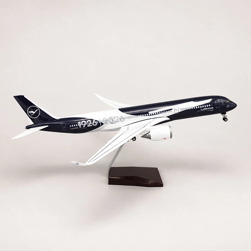 Lufthansa Airbus A350-900 100th Anniversary Edition Airplane Model with LED Lights – 1:130 Scale