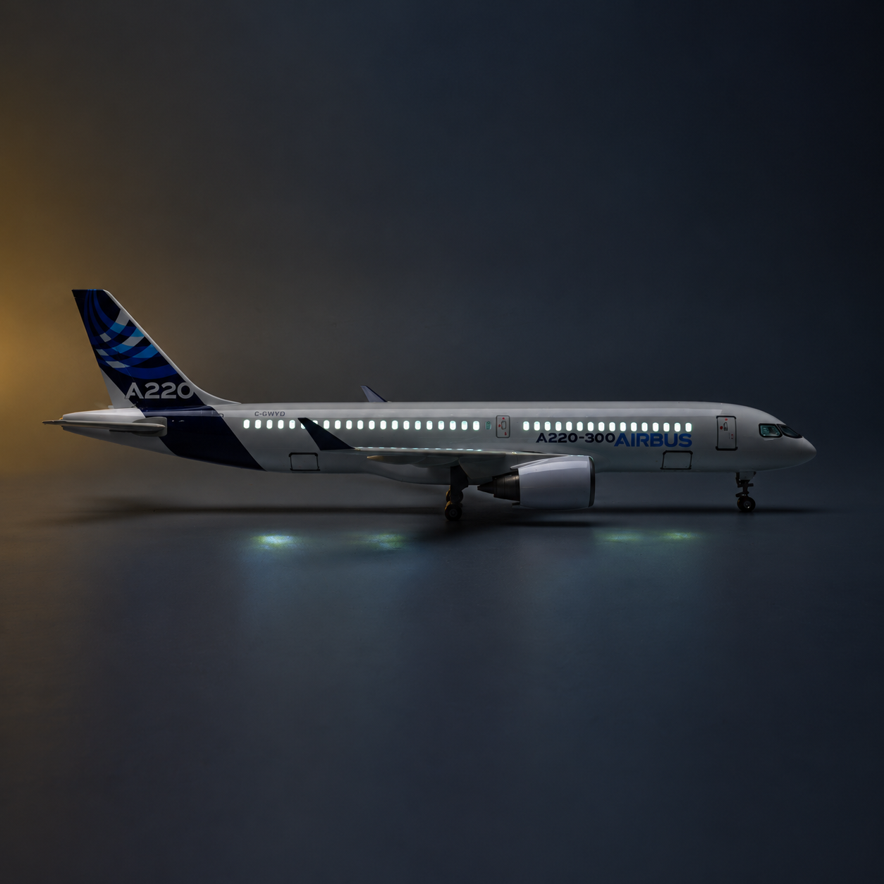 Airbus A220-300 1:100 LED Aircraft Model – 38cm with Stand