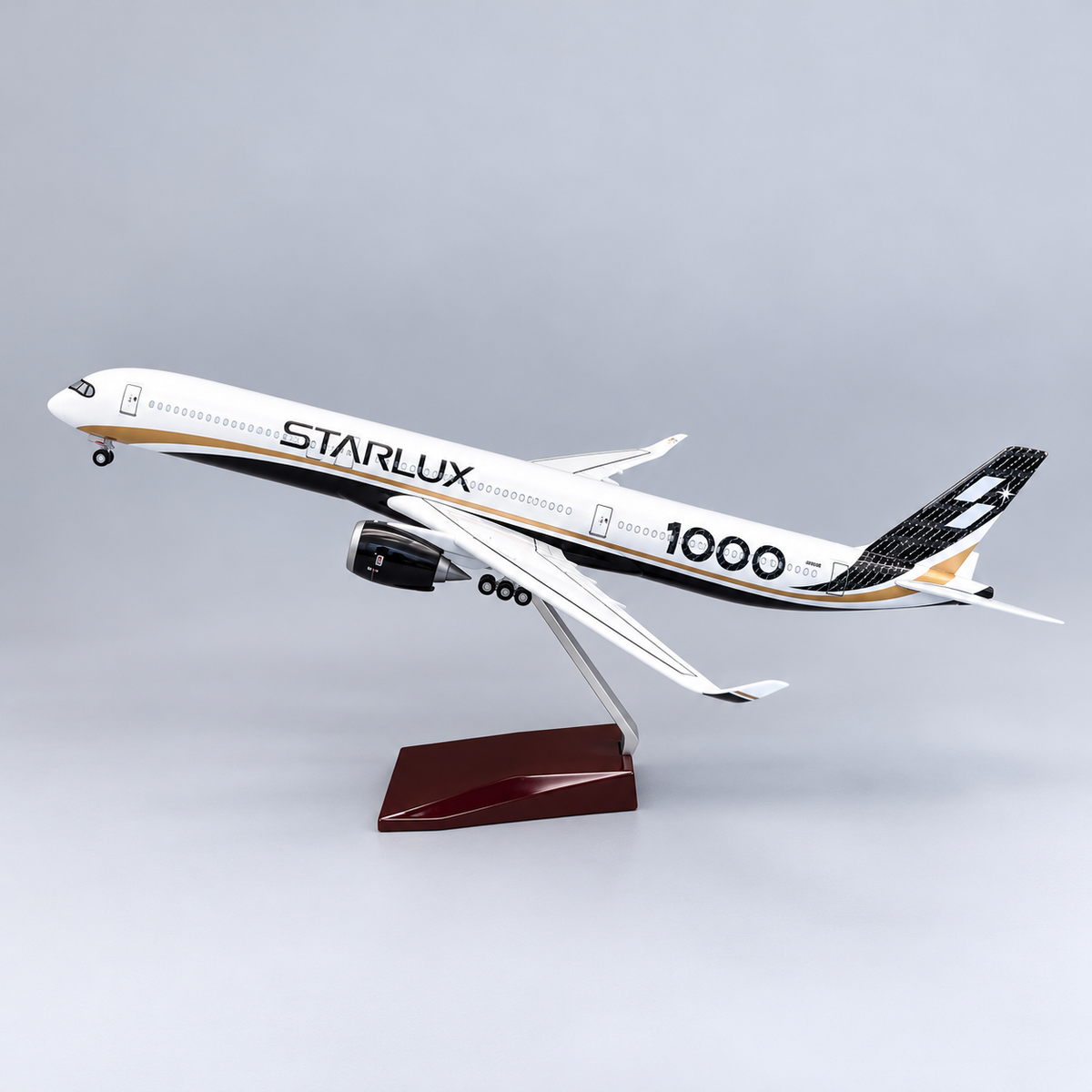 STARLUX Airlines Airbus A350-1000 1:157 Scale Sound-Activated LED Aircraft Model