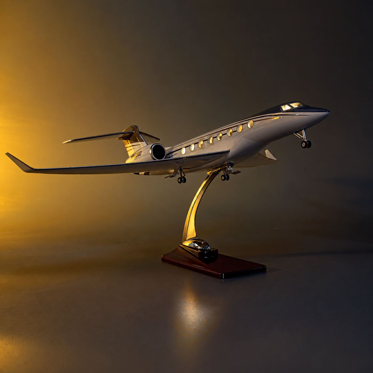 Gulfstream G650ER 1:50 Scale LED Private Jet Model