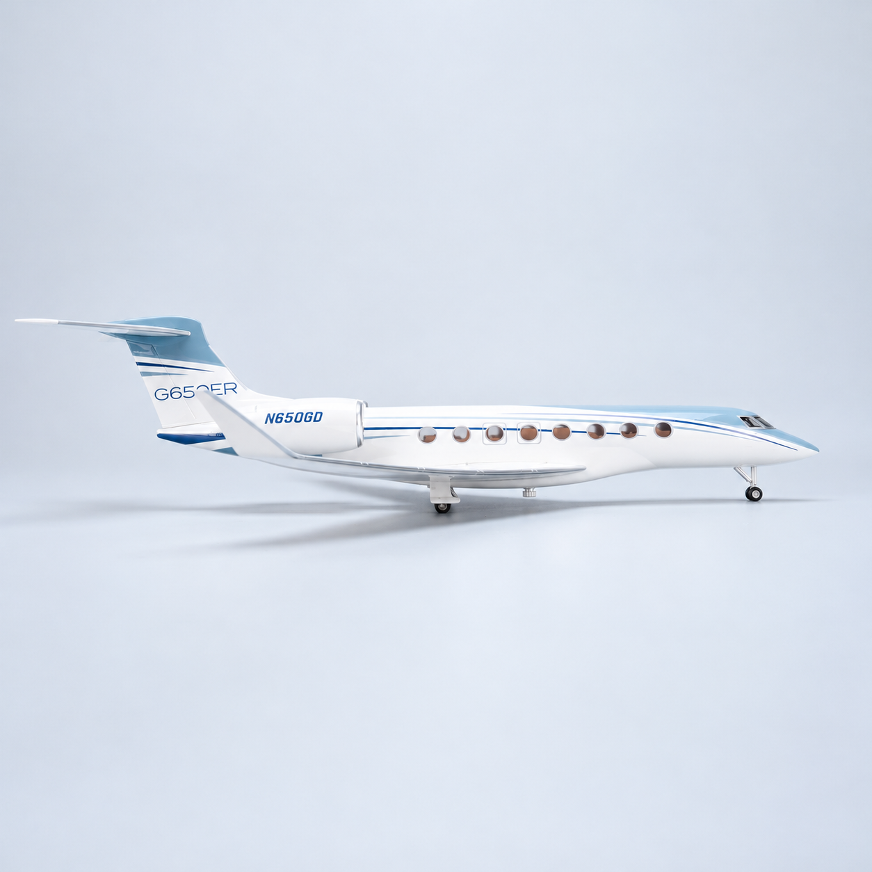Gulfstream G650ER 1:50 Scale LED Private Jet Model