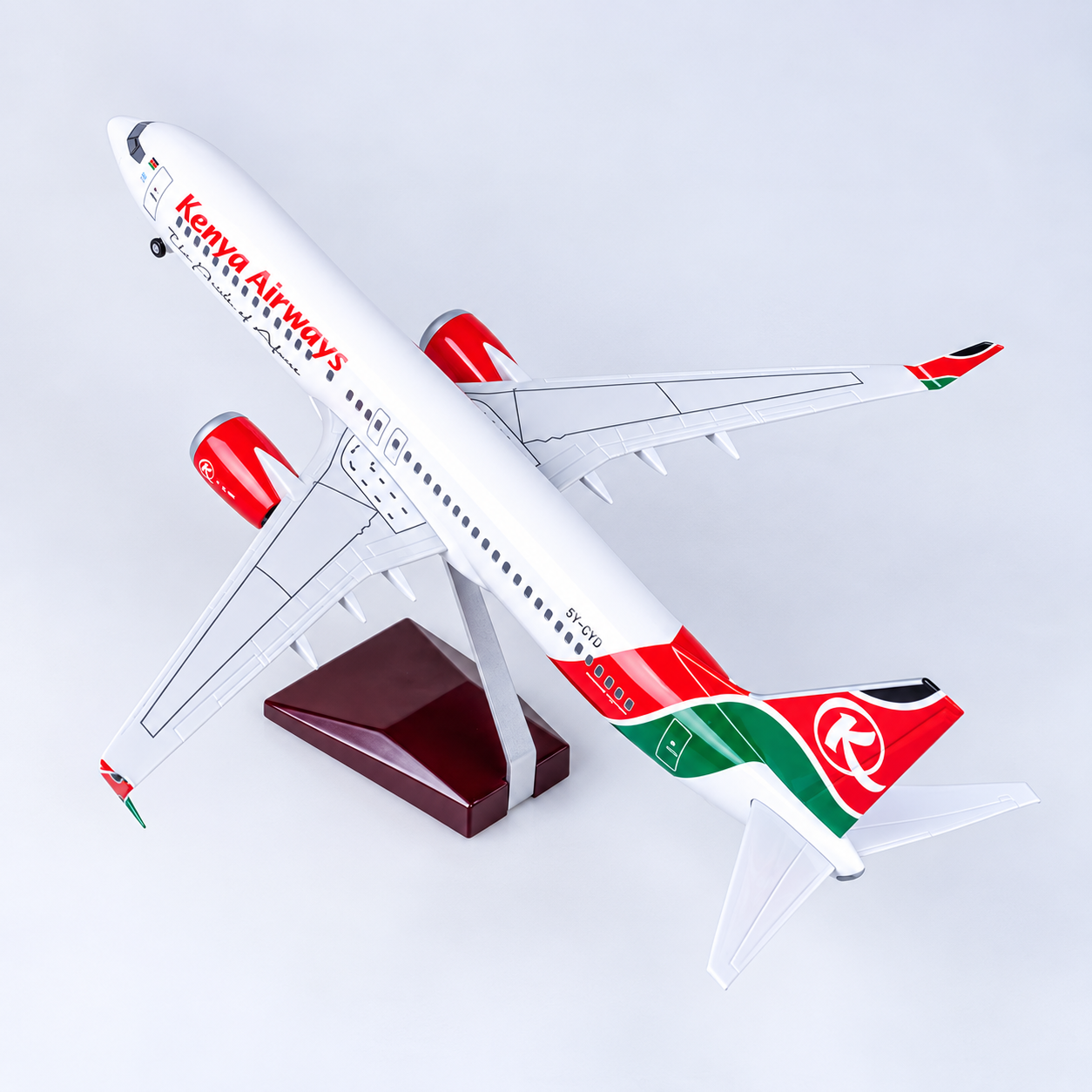 Kenya Airways Boeing 737-800 1:85 Scale LED Aircraft Model