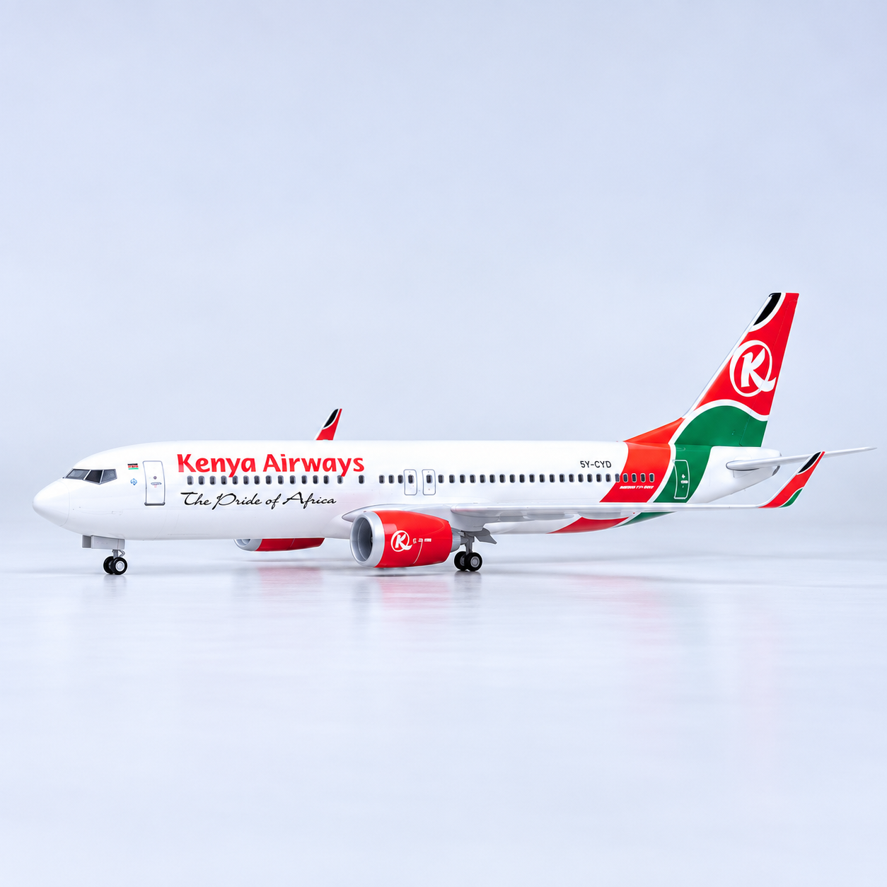Kenya Airways Boeing 737-800 1:85 Scale LED Aircraft Model