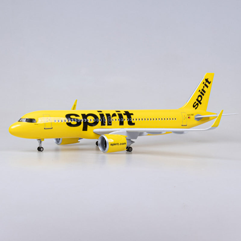 Spirit Airlines Airbus A320neo 1:80 Scale Resin Airplane Model – 47 cm / 18.5 in