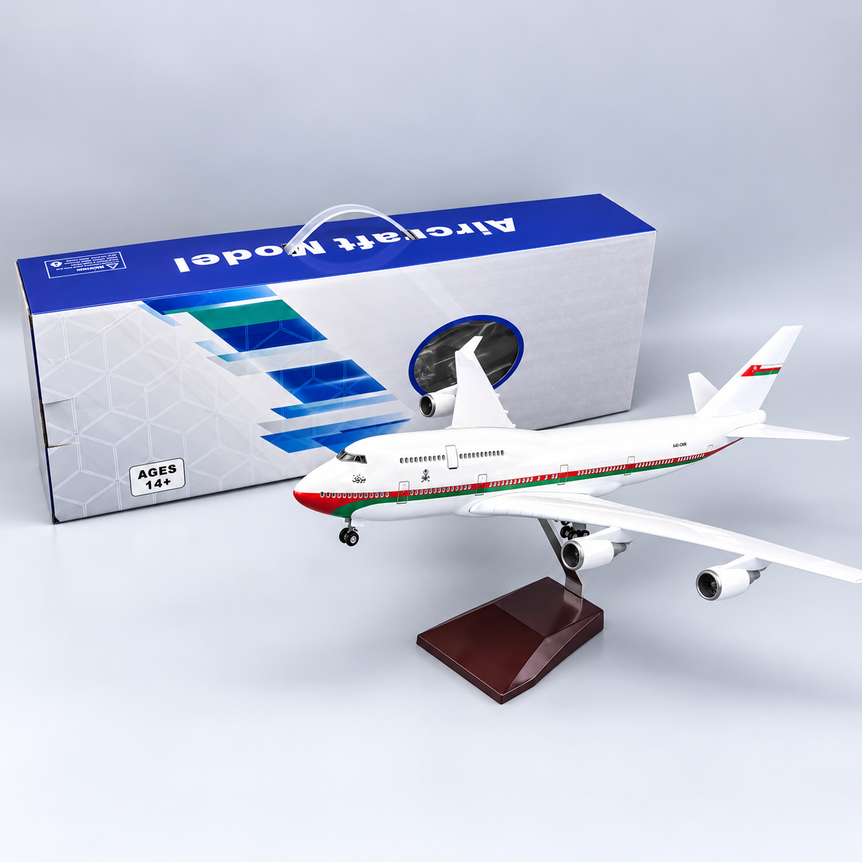 Oman Presidential Boeing 747-400 1:150 Scale LED Model – 47cm