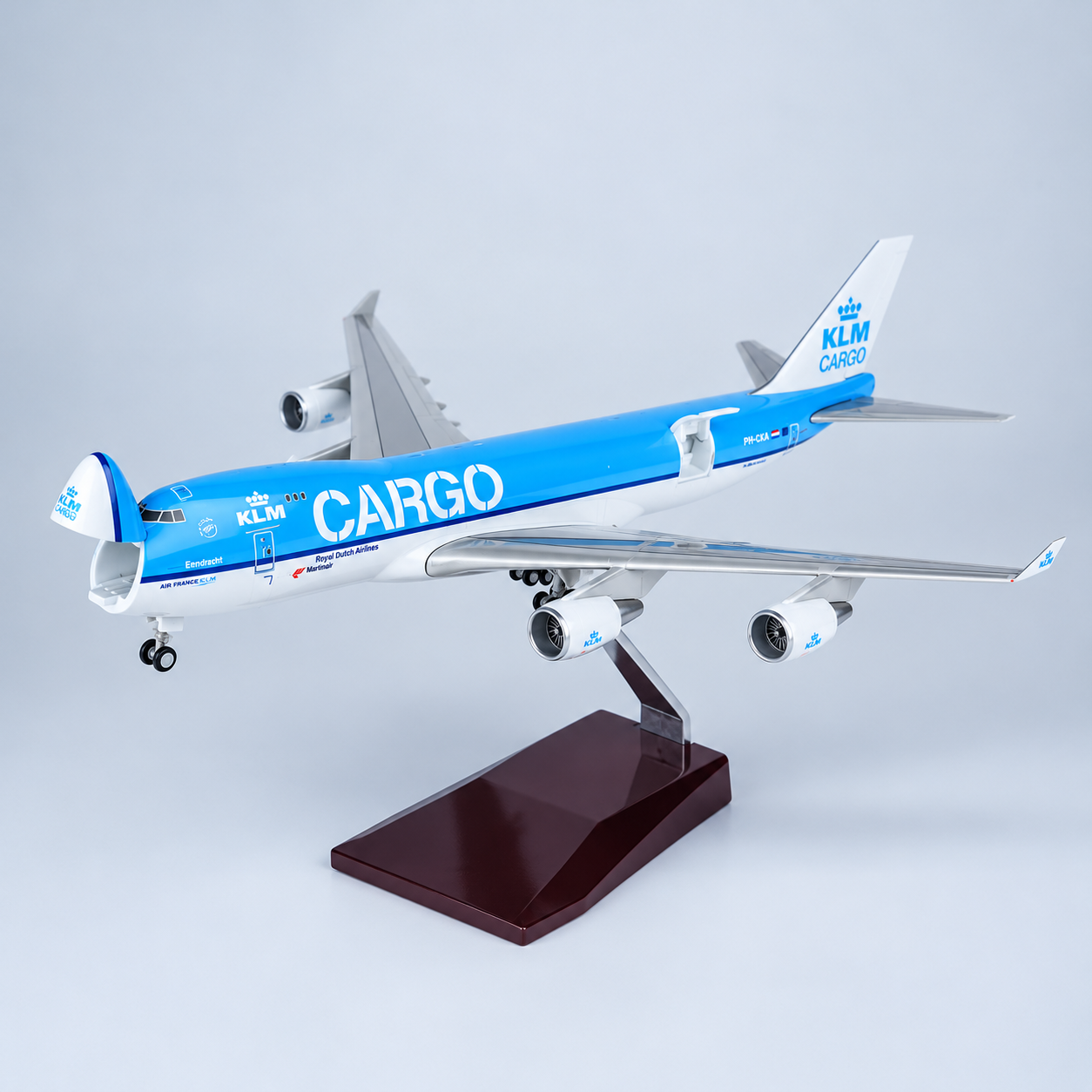 KLM Cargo Boeing 747-400 1:190 Model with Opening Nose