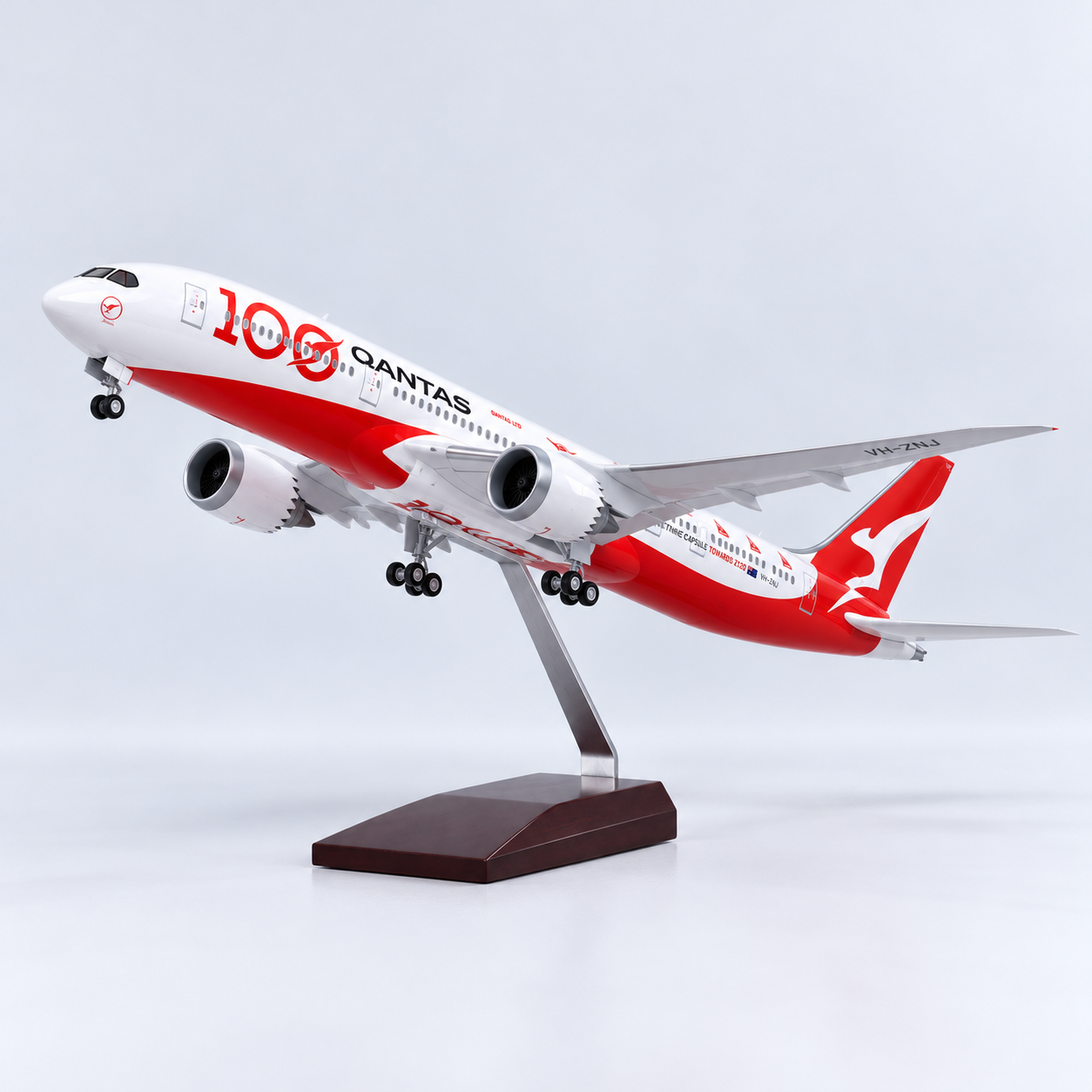 Qantas 100th Anniversary Boeing 787-9 1:130 LED Model | 43cm