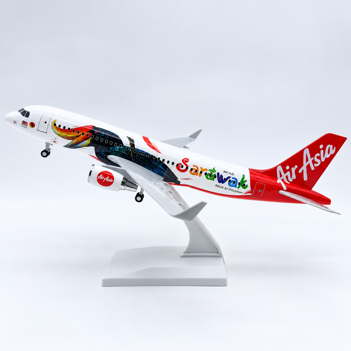 AirAsia Airbus A320neo Sarawak Special Livery Aircraft Model – 30cm Premium Resin Collector Model with Stand