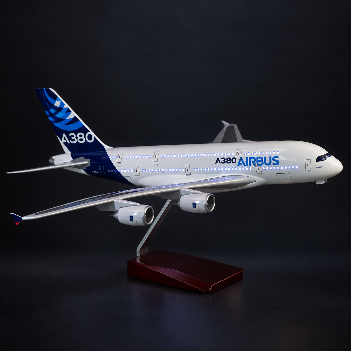 Airbus A380 Prototype 1:160 LED Aircraft Model – 45.5cm with Stand