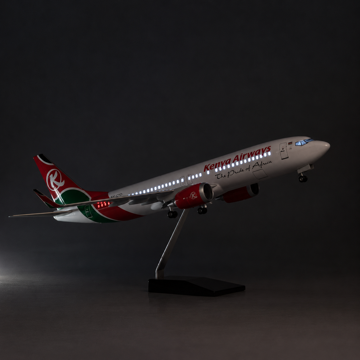 Kenya Airways Boeing 737-800 1:85 Scale LED Aircraft Model