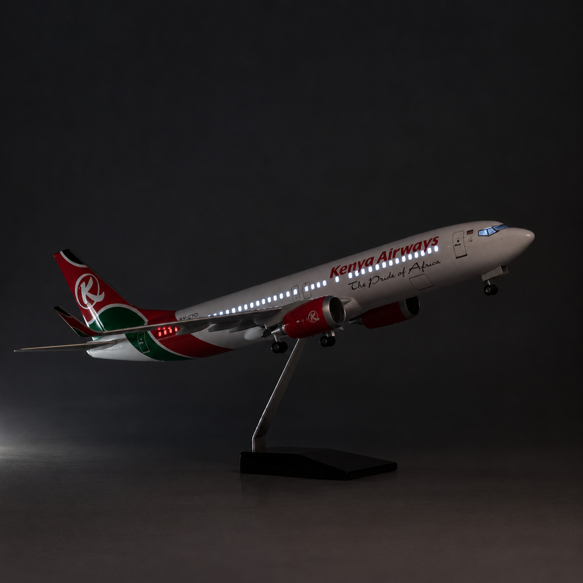 Kenya Airways Boeing 737-800 1:85 Scale LED Aircraft Model
