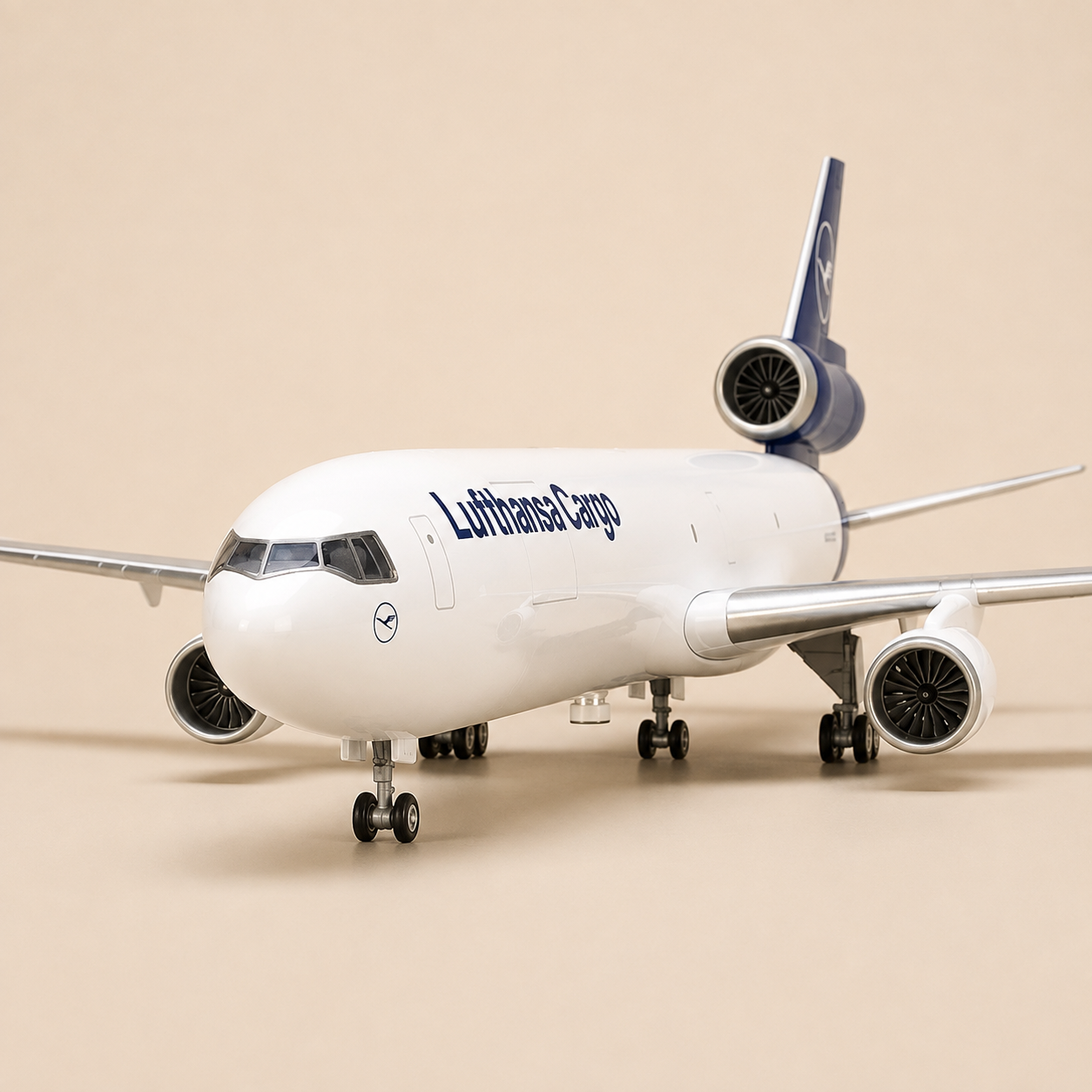 Lufthansa Cargo McDonnell Douglas MD-11 Airplane Model Scale 1:130 • 47 CM (18.5 IN) • Premium ABS Resin