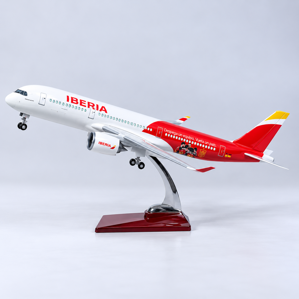 Iberia Airbus A350-900 Spain 2026 World Cup Champions Commemorative Edition 1:142 Scale LED Aircraft Model