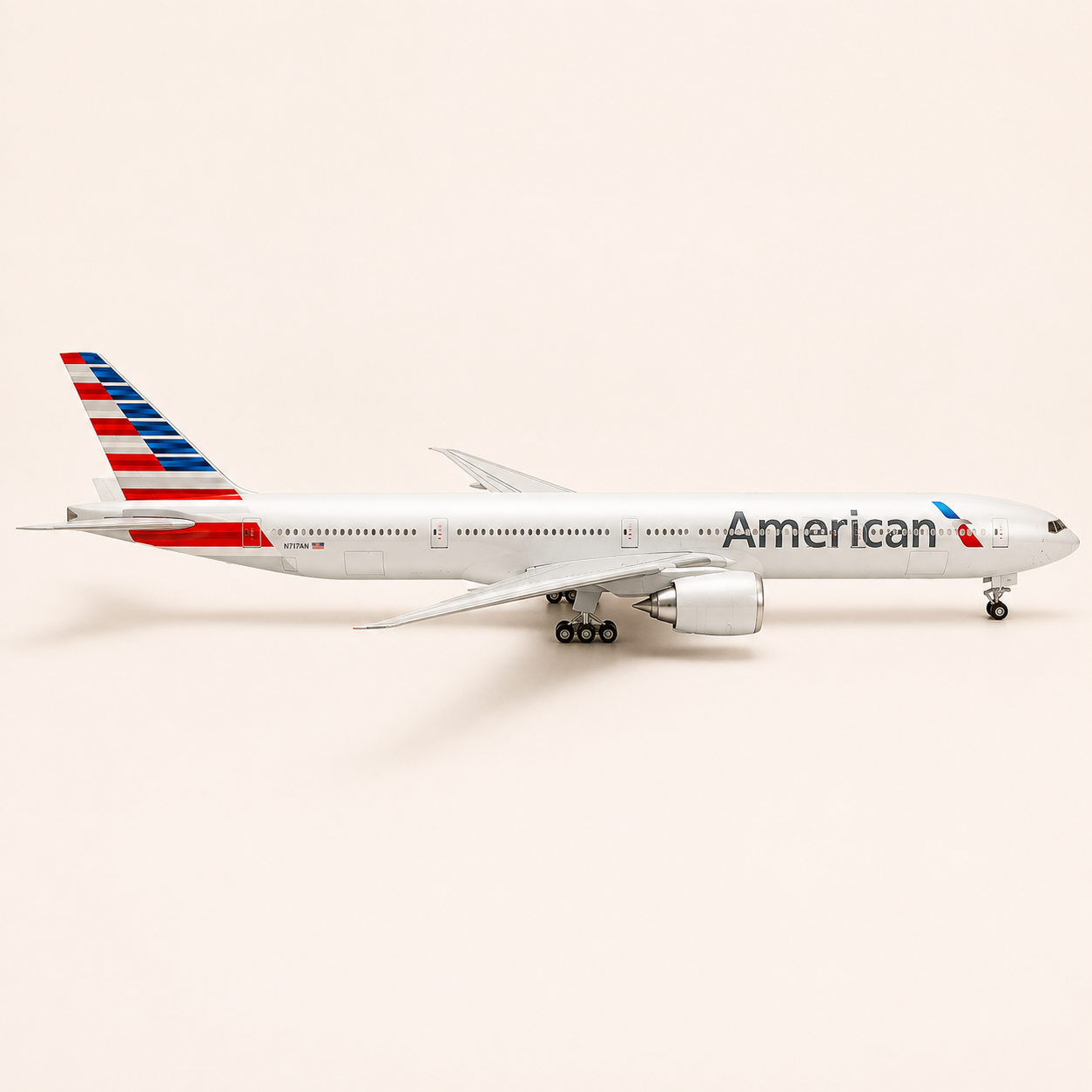 American Airlines Boeing 777 – 1:157 Scale – 47cm / 18.5in – LED Airplane Model