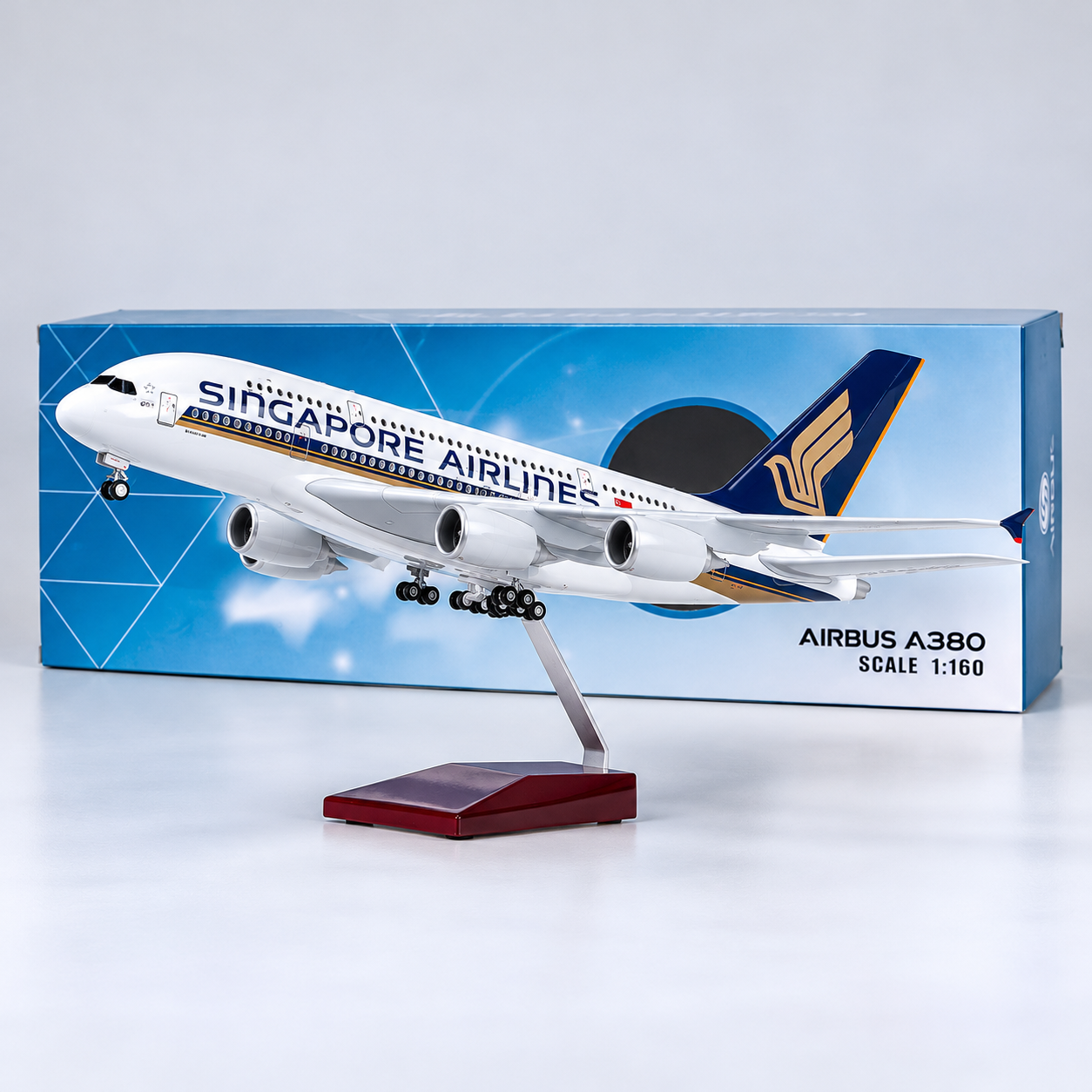 Singapore Airlines A380-800 1:160 LED Aircraft Model | 45.5cm