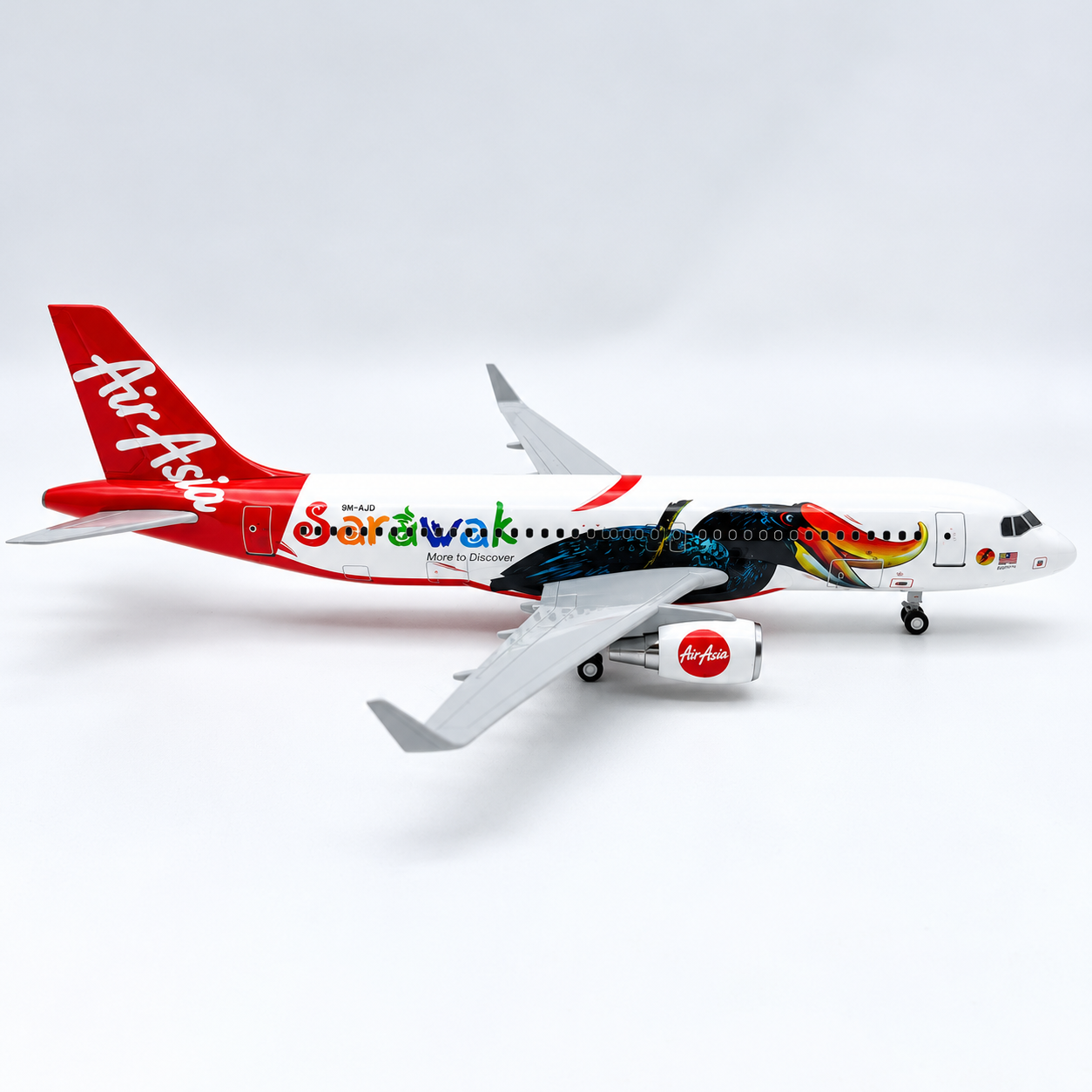 AirAsia Airbus A320neo Sarawak Special Livery Aircraft Model – 30cm Premium Resin Collector Model with Stand