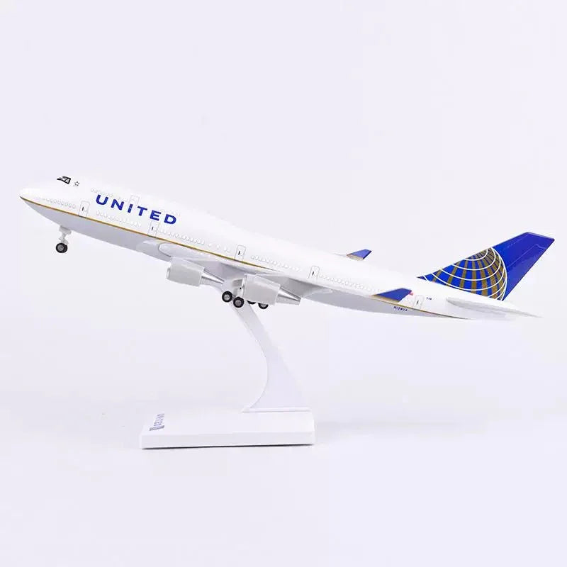 Boeing 747 United Airlines 30cm - 11.8in - LED lights - Airplane Model