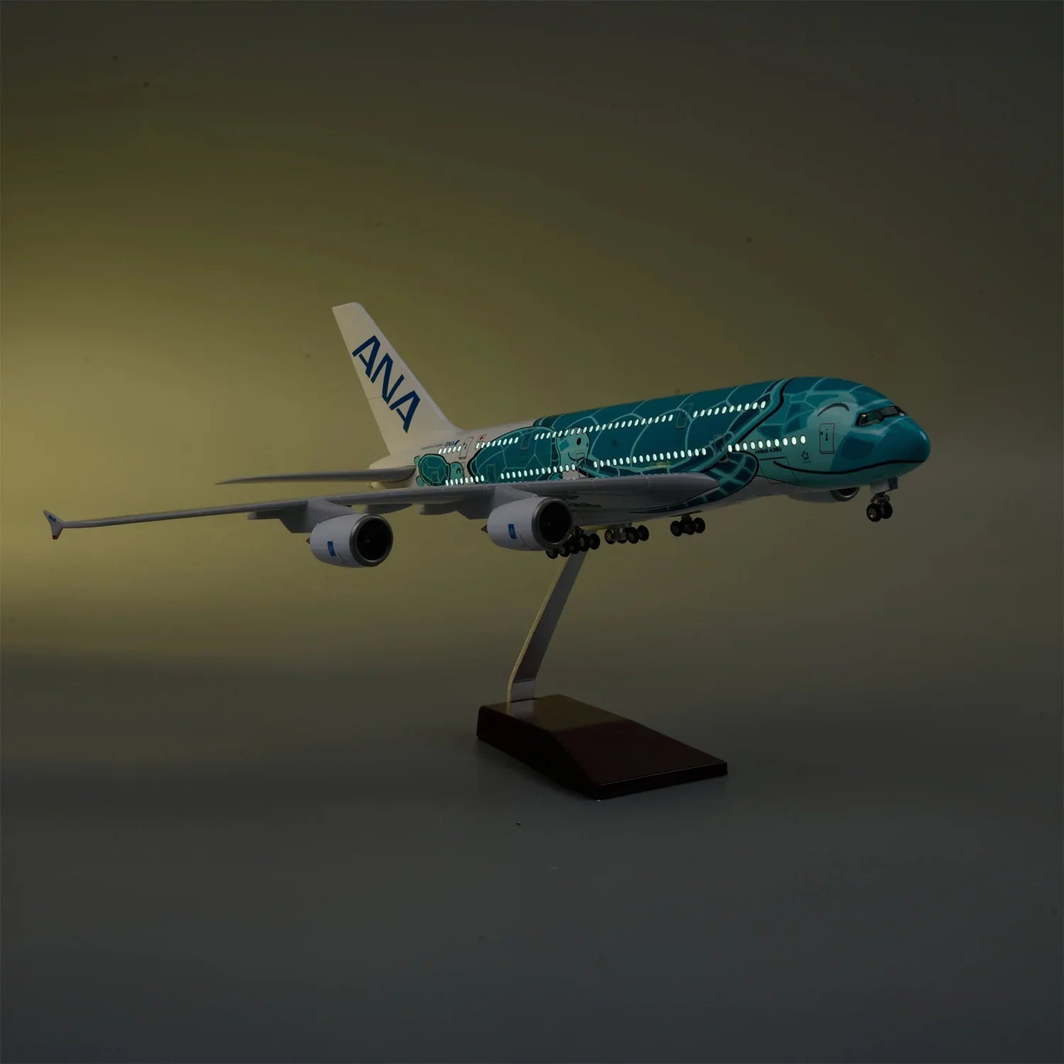 A380 ANA Japan GREEN TURTLE - SCALE 1/160 - 47CM - 18,5 IN - AIRPLANE MODEL