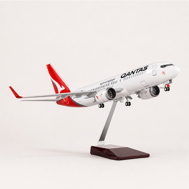 Qantas Boeing 737 Airplane Model 1/85 scale  with LED Cabin Lighting