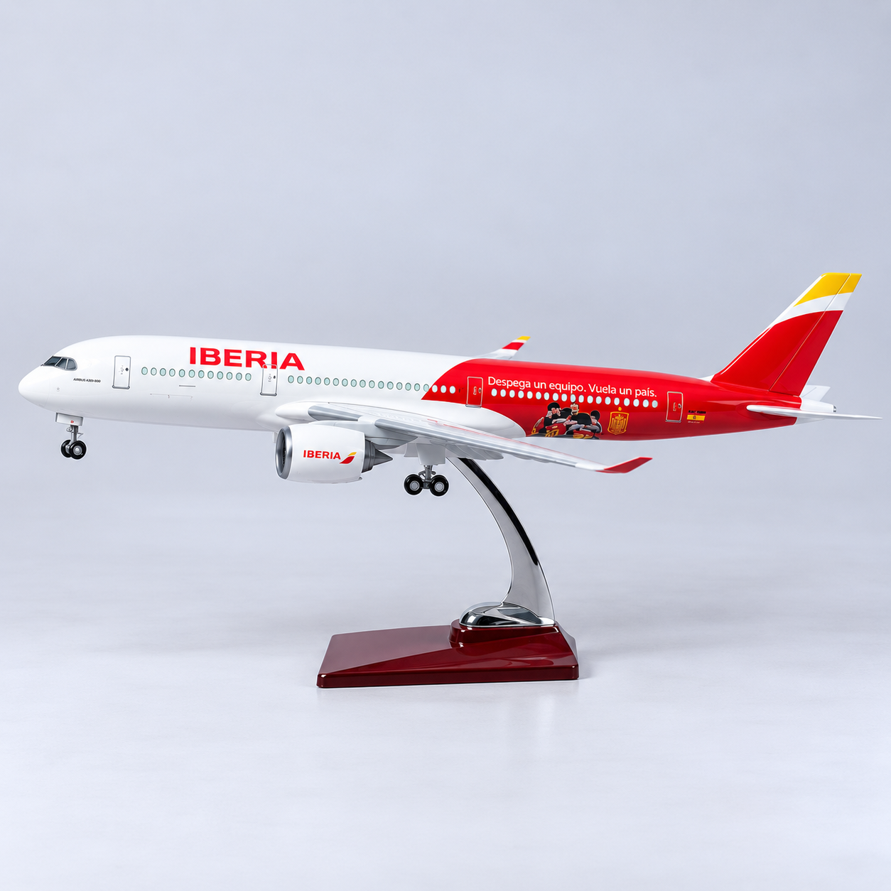 Iberia Airbus A350-900 Spain 2026 World Cup Champions Commemorative Edition 1:142 Scale LED Aircraft Model