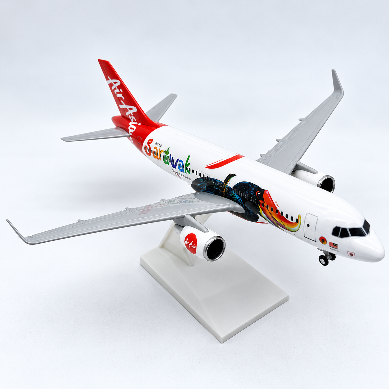 AirAsia Airbus A320neo Sarawak Special Livery Aircraft Model – 30cm Premium Resin Collector Model with Stand