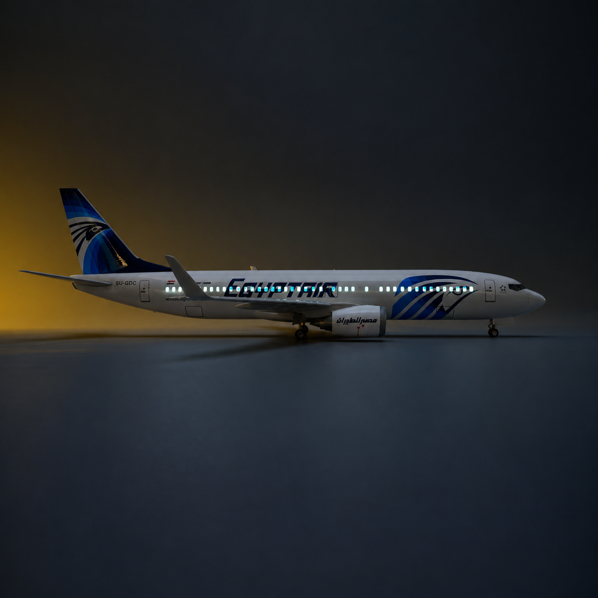 EgyptAir Boeing 737-800 1:85 LED Model | 47cm Aircraft