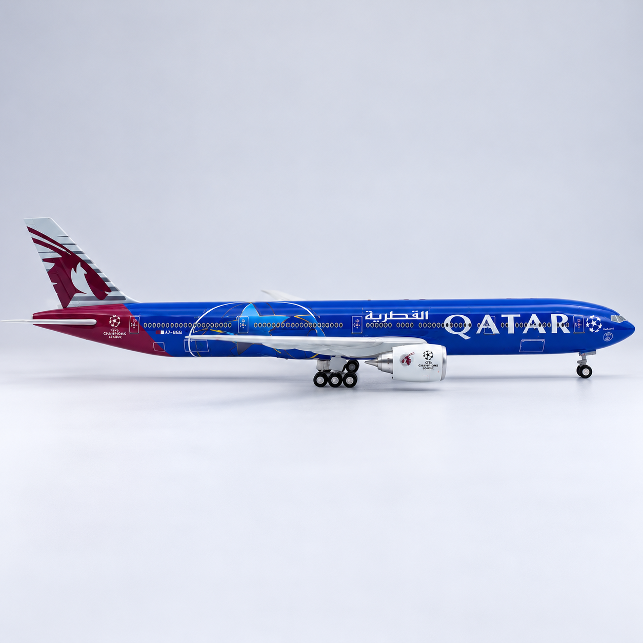 Qatar Airways Boeing 777 UEFA Champions League Model 1:250
