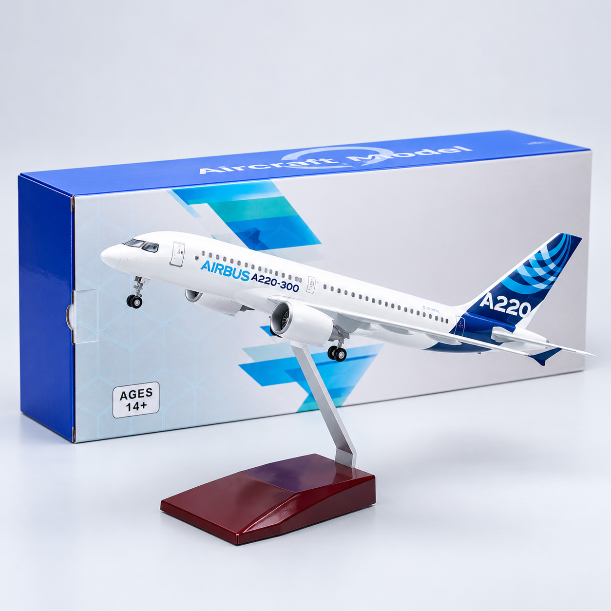 Airbus A220-300 1:100 LED Aircraft Model – 38cm with Stand