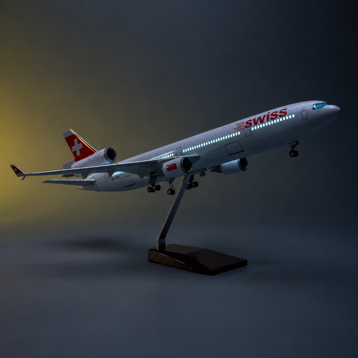SWISS MD-11 1:130 Scale LED Aircraft Model | SkyCraft Models