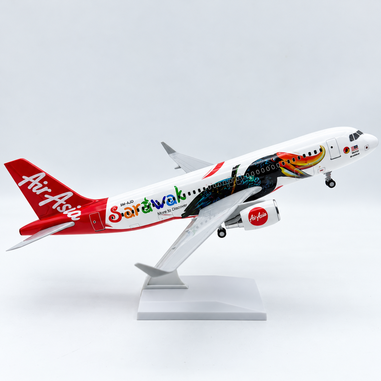 AirAsia Airbus A320neo Sarawak Special Livery Aircraft Model – 30cm Premium Resin Collector Model with Stand