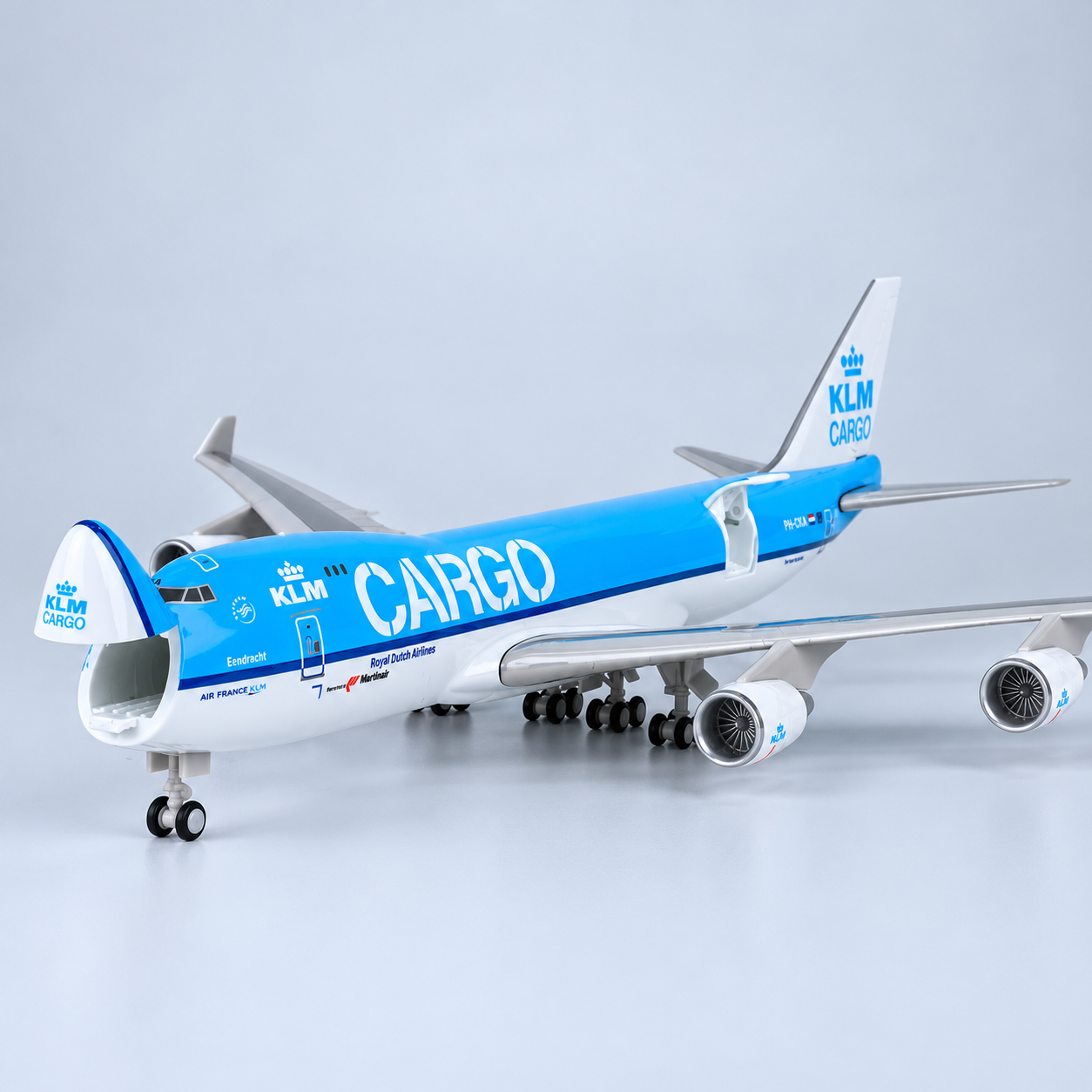 KLM Cargo Boeing 747-400 1:190 Model with Opening Nose