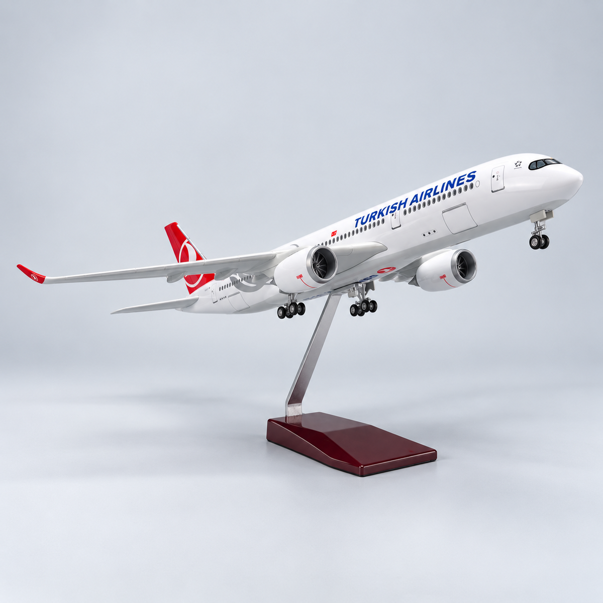 Turkish Airlines Airbus A350 1:142 Scale Model – 47cm LED Premium Resin Aircraft Model