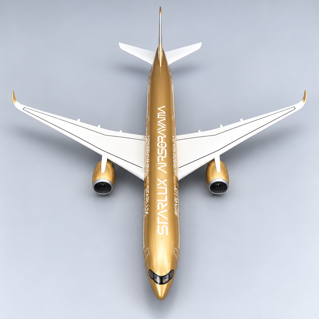 STARLUX Airlines Airbus A350-1000 Gold Livery