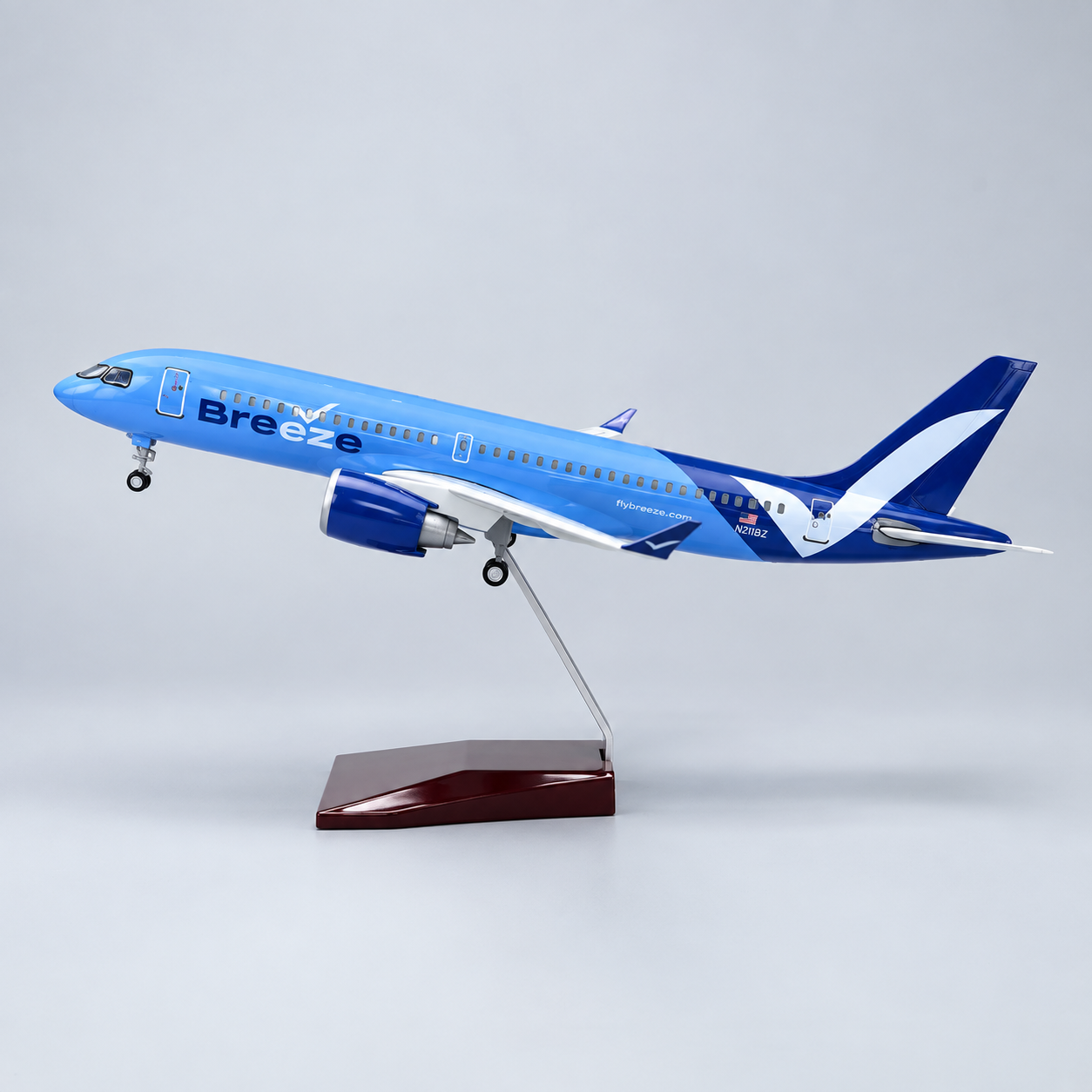Breeze Airways Airbus A220-300 Air Plane model
