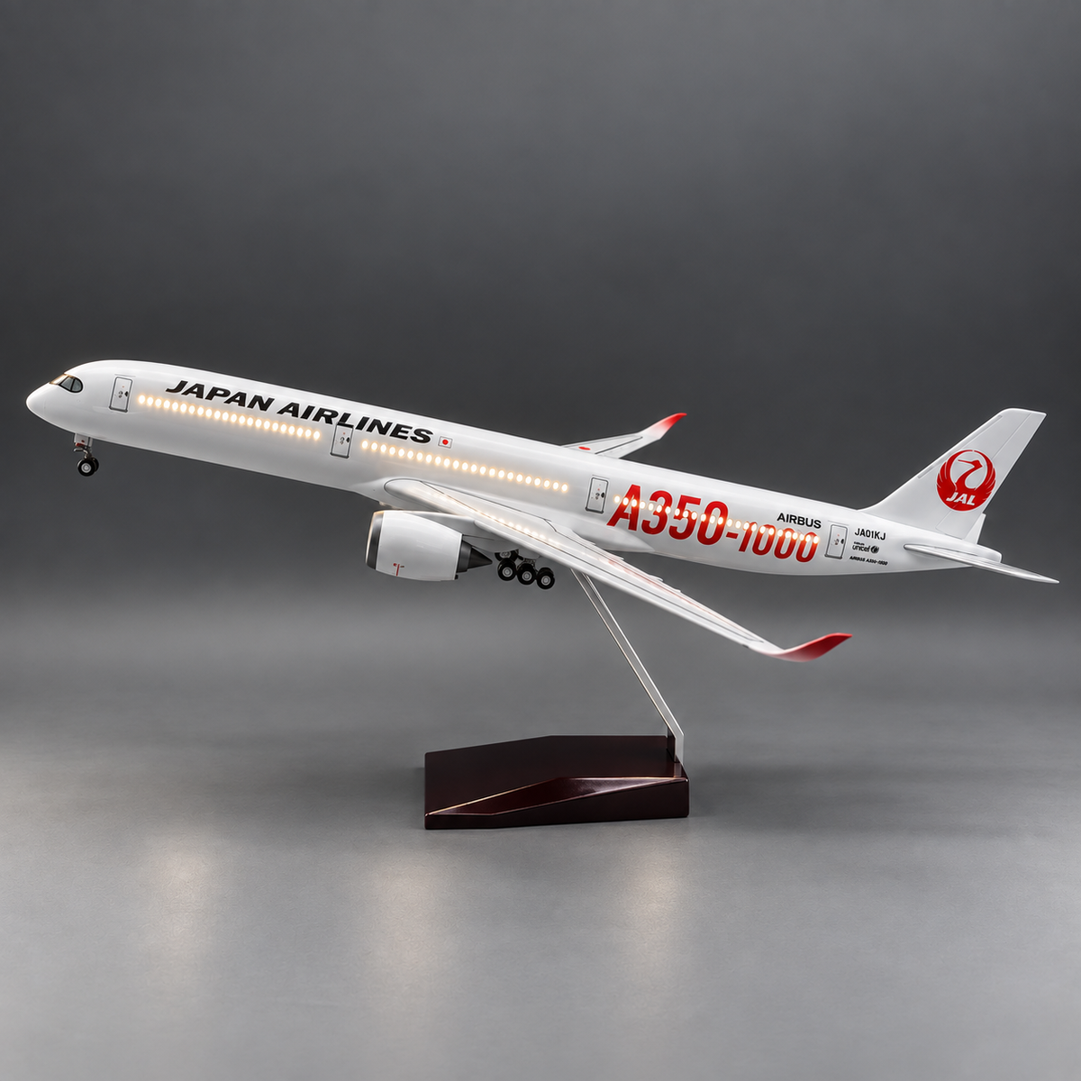 Japan Airlines Airbus A350-1000 LED Aircraft Model