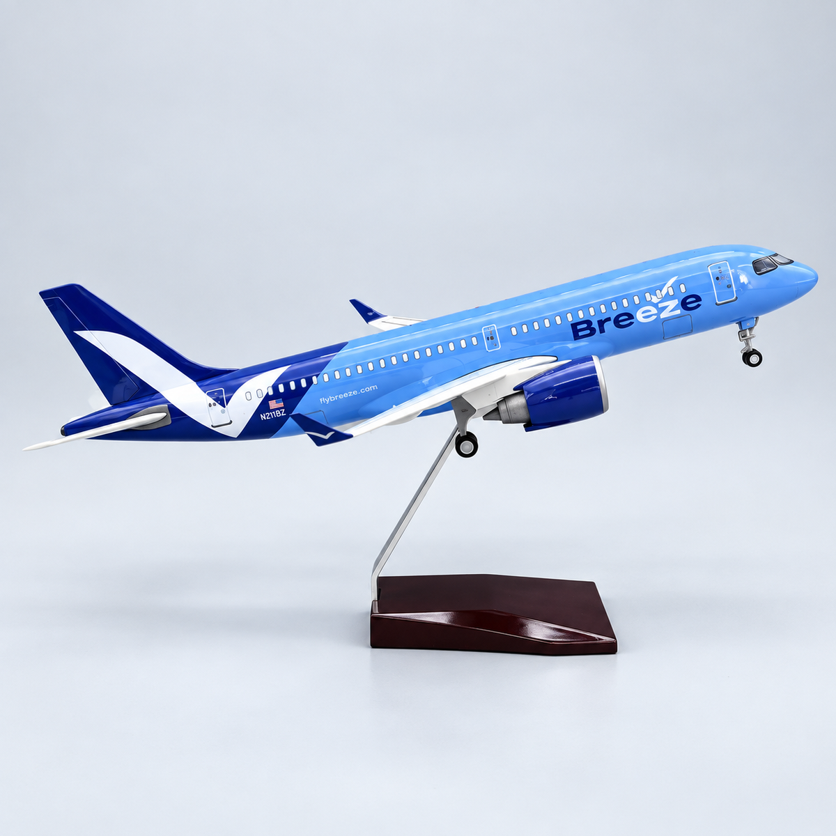 Breeze Airways Airbus A220-300 Air Plane model