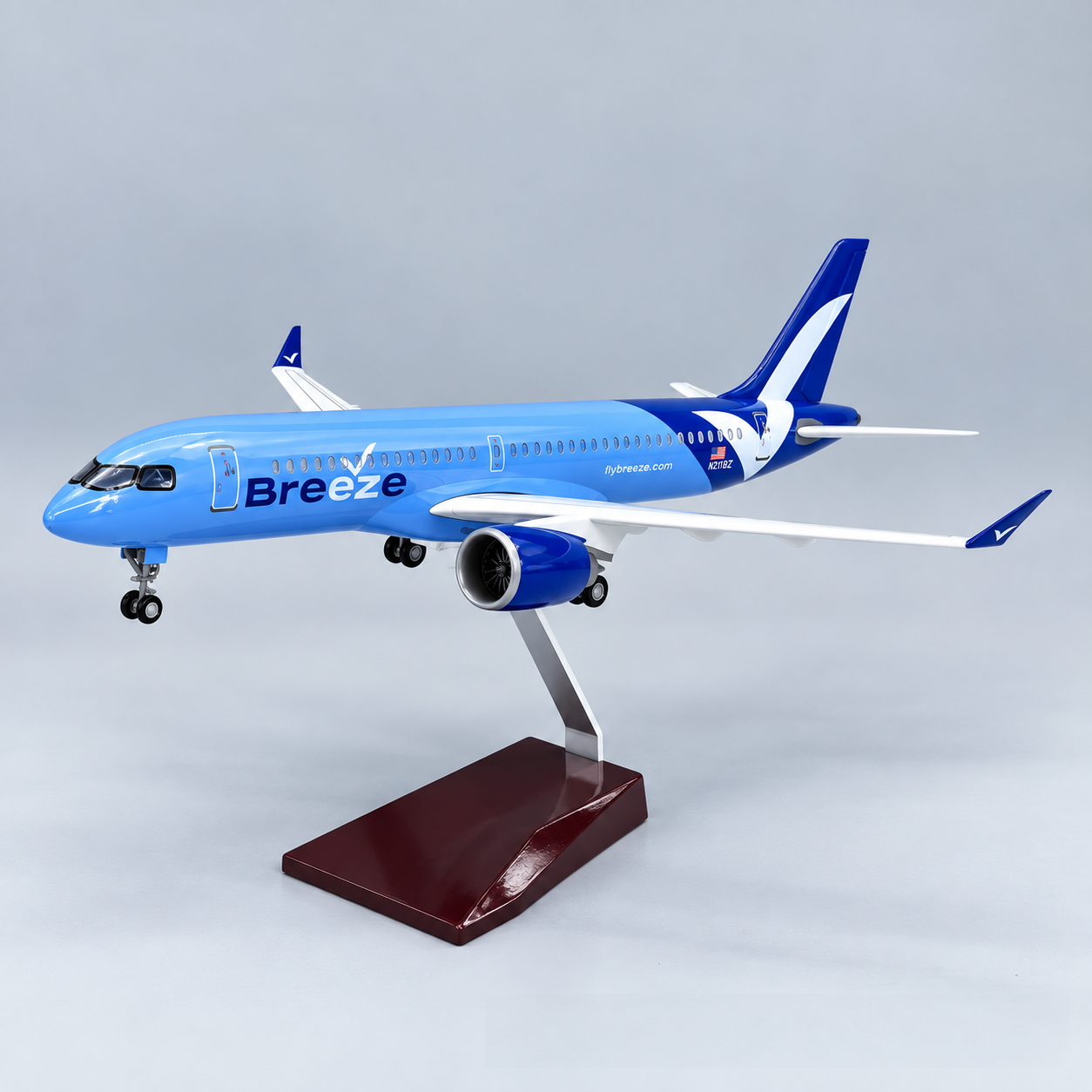 Breeze Airways Airbus A220-300 Air Plane model