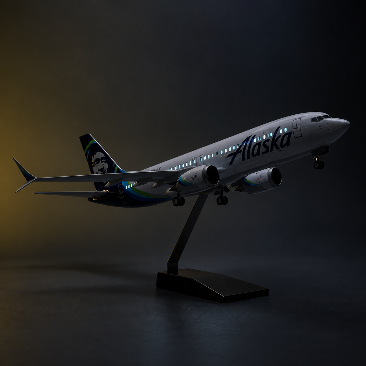Alaska Airlines Boeing 737 MAX LED