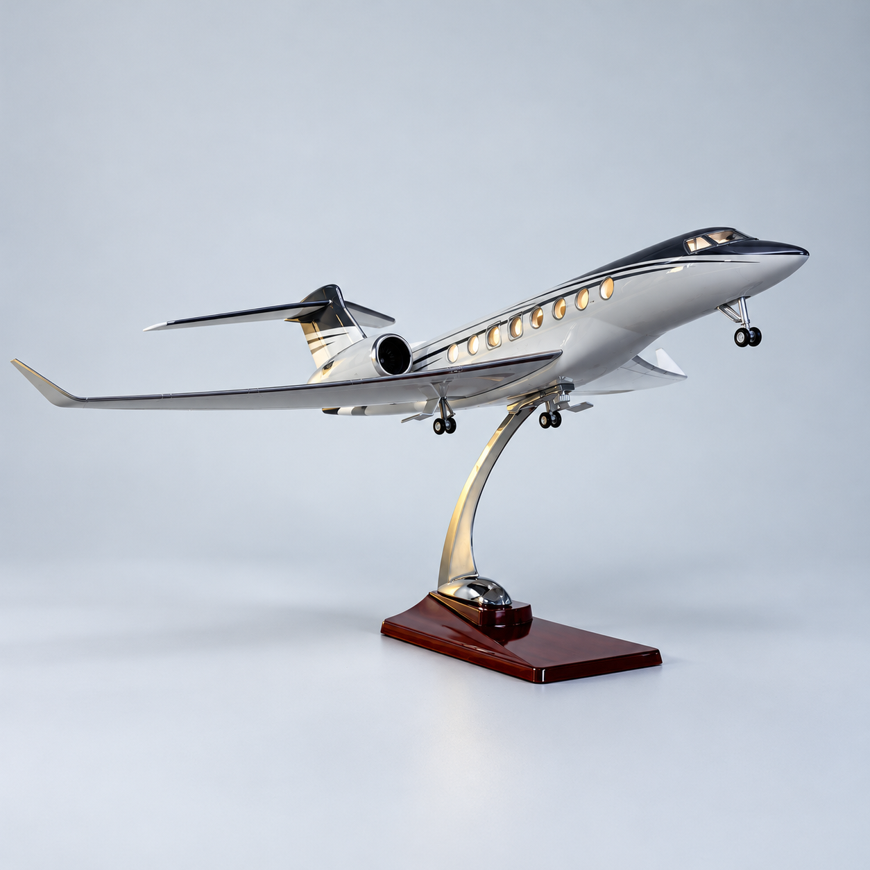 Gulfstream G650ER 1:50 Scale LED Private Jet Model