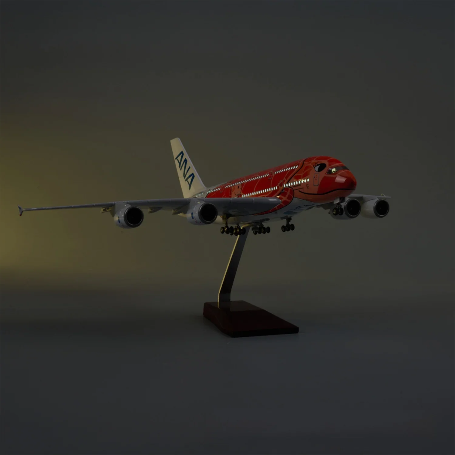 A380 ANA Japan ORANGE TURTLE - SCALE 1/160 - 47CM - 18,5 IN - AIRPLANE MODEL