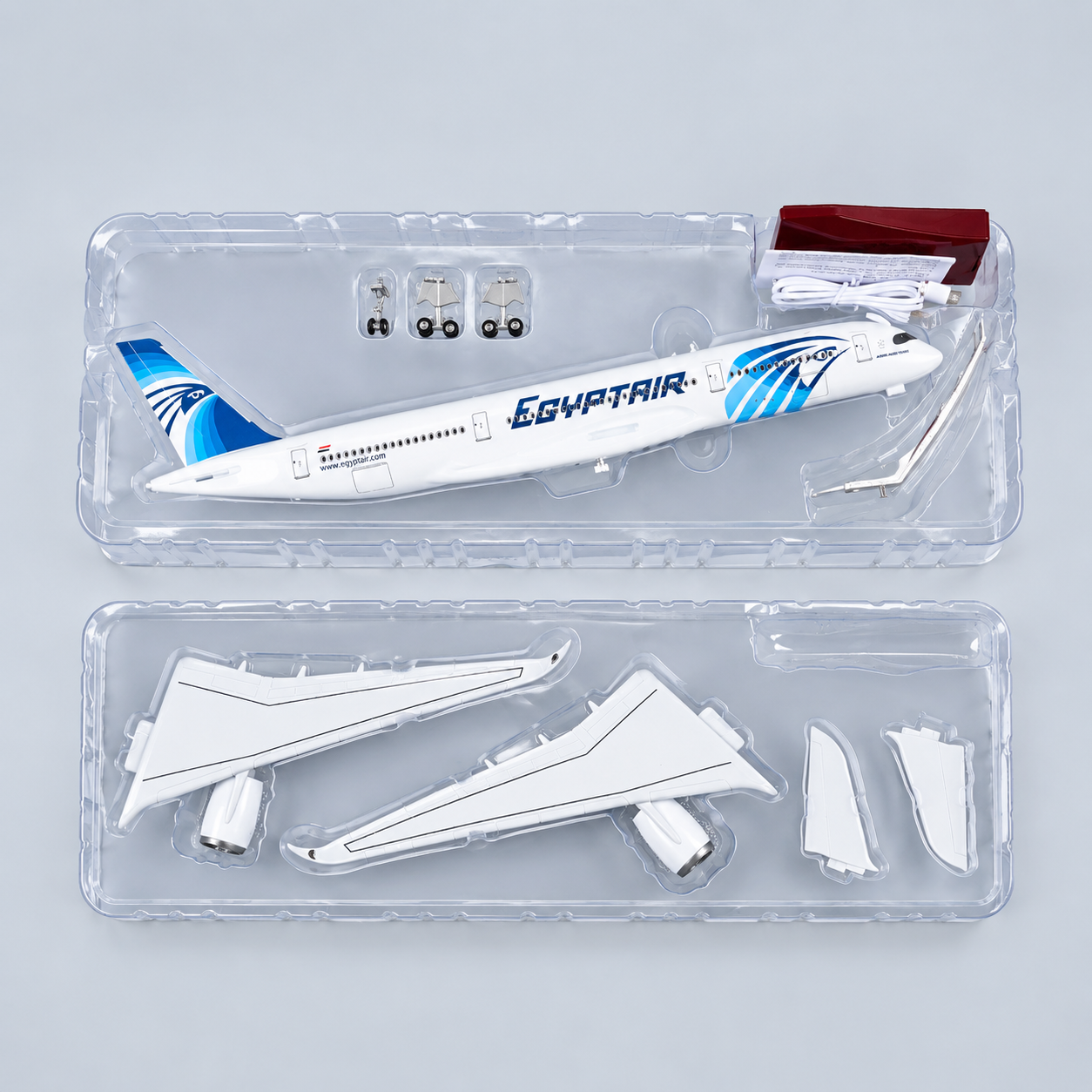 EgyptAir Airbus A350-900 1:142 LED Aircraft Model