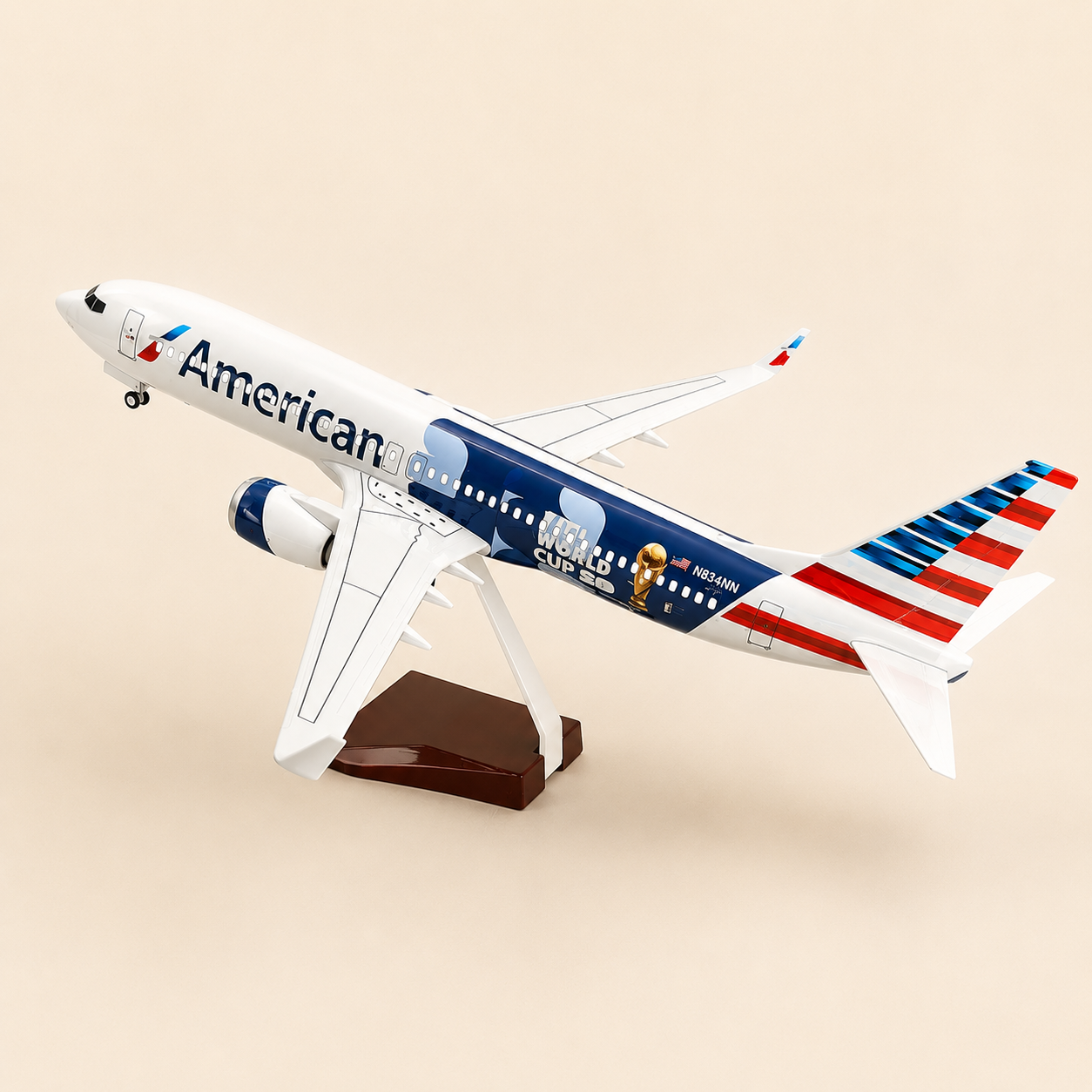 American Airlines Boeing 737-800 "FIFA World Cup 2026" LED Airplane Model 1:85 Scale